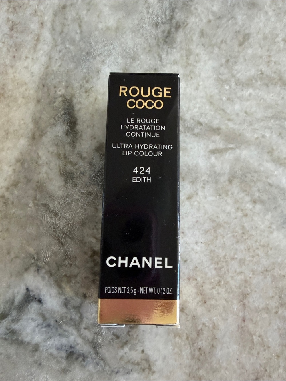 NEW CHANEL Rouge Coco Ultra Hydrating Lip Colour 424 Edith - pink